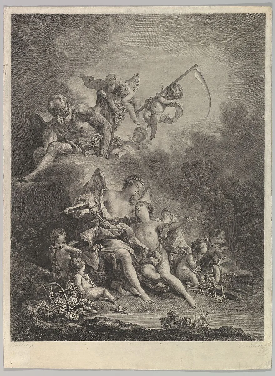 L'Hymen et l'Amour (Hymen and Cupid) — François Boucher|Jacques Firmin Beauvarlet