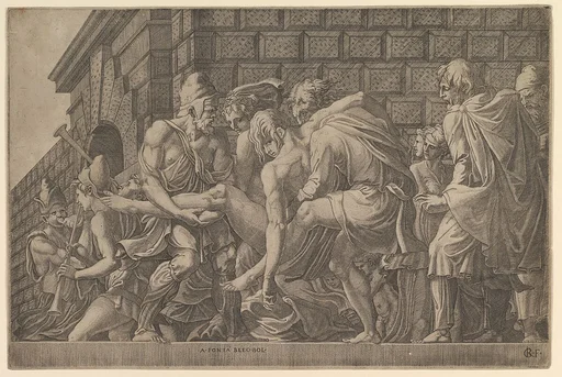 The Wounded Paris Carried from the Field of Battle