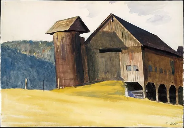 Barn and Silo, Vermont — Edward Hopper