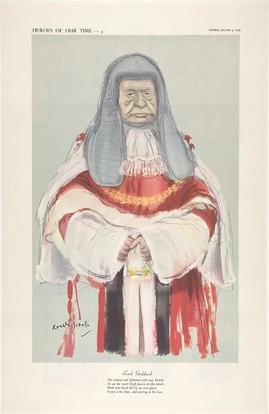 Lord Goddard (Heroes of Our Time – 3) — Ronald Searle|Rayner Goddard, Baron Goddard