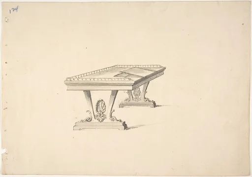 Design for a Work Table with a Railing