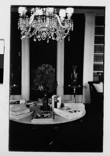 [Five 35mm Film Frames: Library in Residence of Gifford Cochran, Croton Falls, New York]