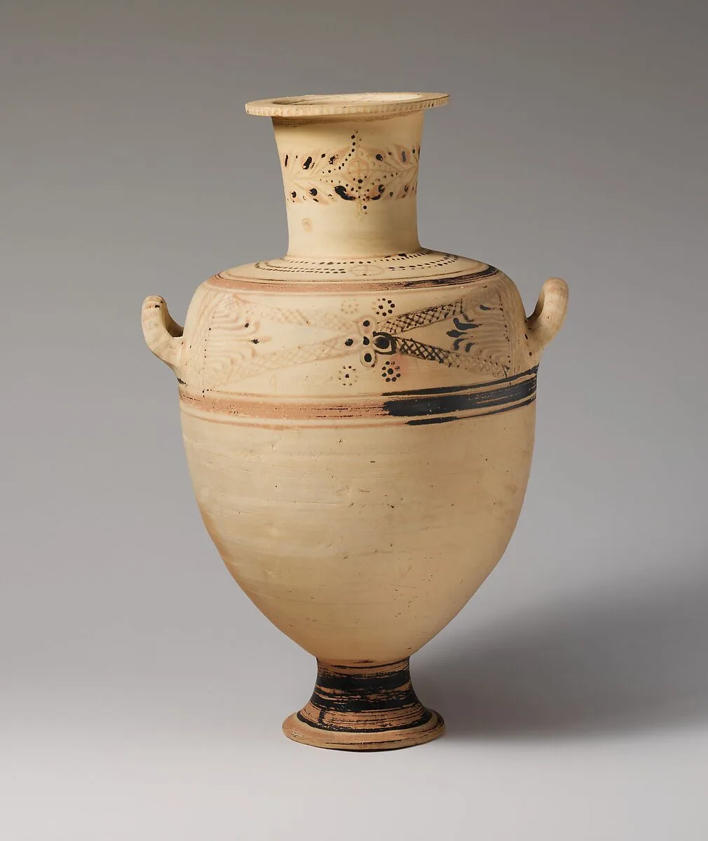Terracotta Hadra hydria (water jar) — Unknown