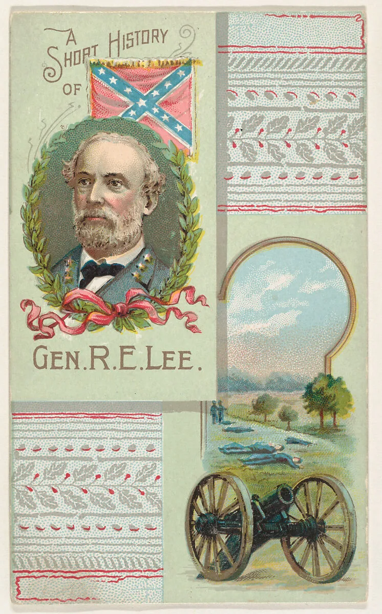 A Short History of General R. E. Lee, from the Histories of Generals series (N114) issued by W. Duke, Sons & Co. to promote Honest Long Cut Smoking and Chewing Tobacco — W. Duke, Sons & Co.|Knapp & Company