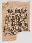Three girls with flower backdrop