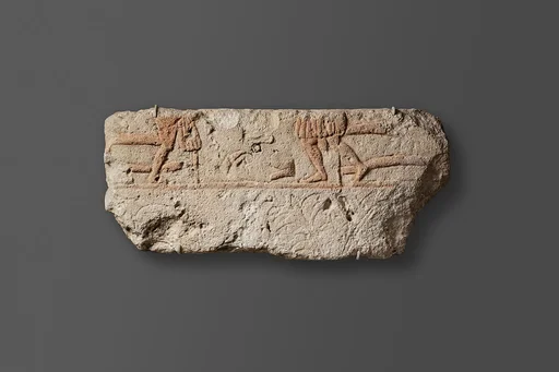 Relief with a construction scene
