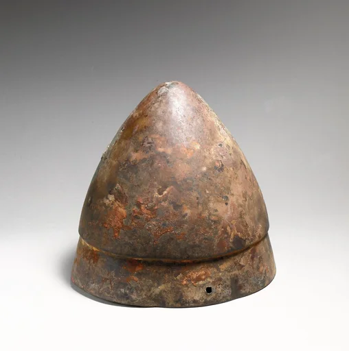 Bronze helmet of conical shape
