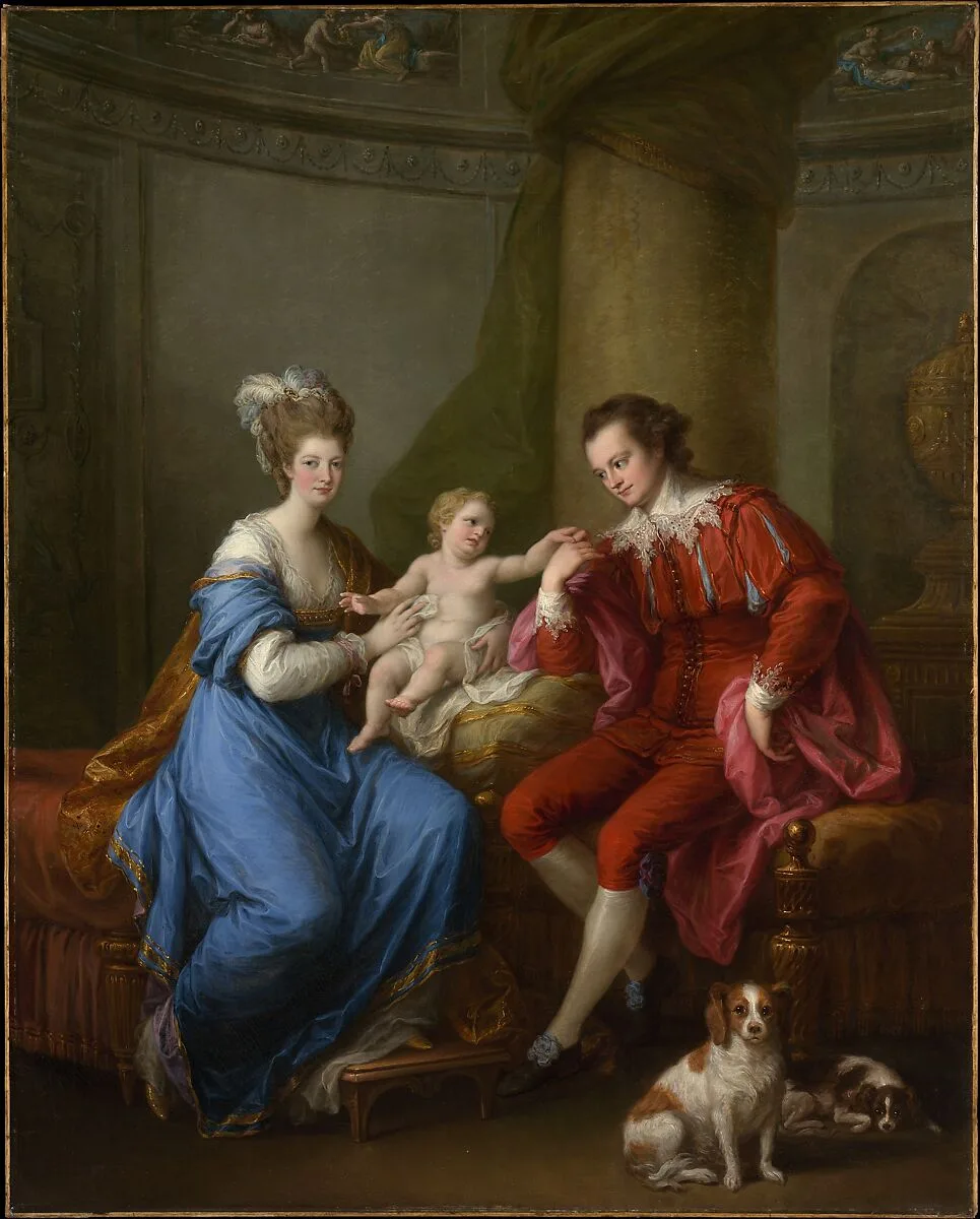 Edward Smith Stanley (1752–1834), Twelfth Earl of Derby, Elizabeth, Countess of Derby (Lady Elizabeth Hamilton, 1753–1797), and Their Son (Edward Smith Stanley, 1775–1851) — Angelica Kauffmann