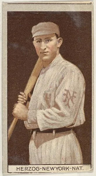 Charles Herzog, New York, National League, from the Brown Background series (T207) for the American Tobacco Company — American Tobacco Company