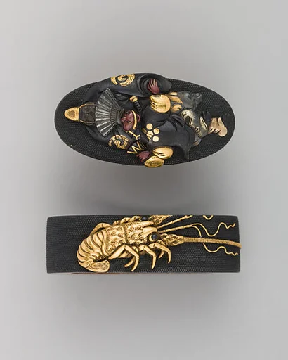 Sword-Hilt Collar and Pommel (Fuchigashira)