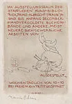 Exhibition announcement, Prince Albrecht Street — Marcus Behmer