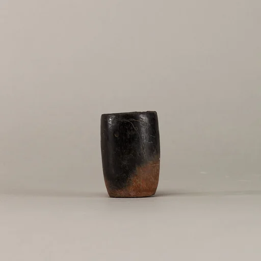 Black-topped red ware cylindrical jar