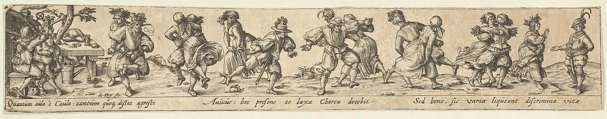 Peasant Couples Dancing — Johann Theodor de Bry|Sebald Beham