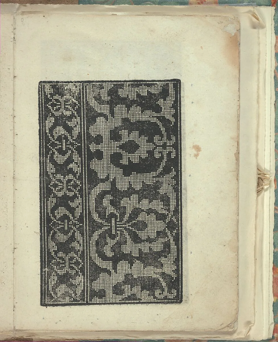 Opera Nova Universali intitulata Corona di racammi, page 22 (recto) — Giovanni Andrea Vavassore