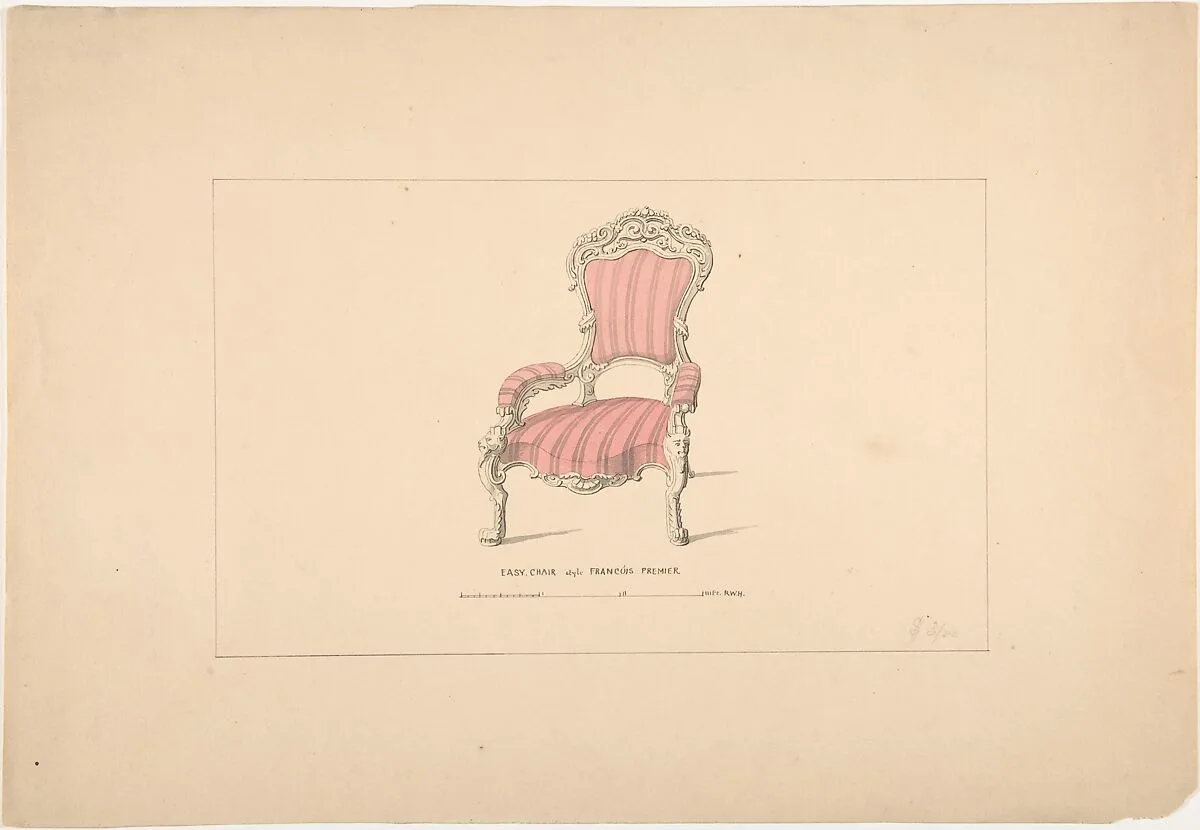 Design for Easy Chair, François Premier Style — Robert William Hume