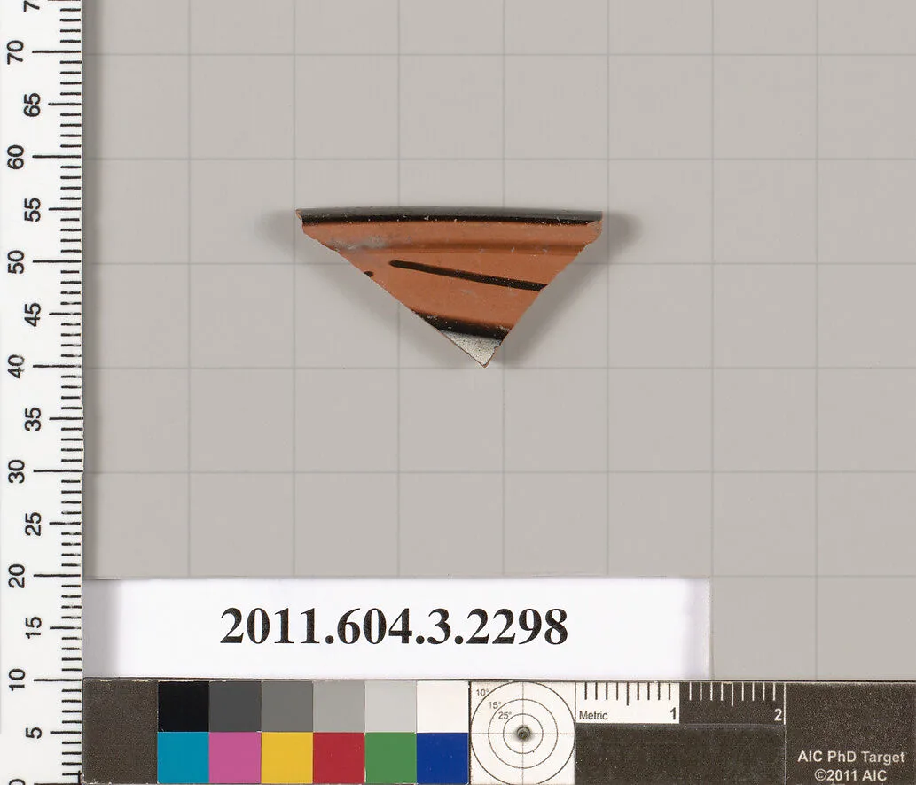 Terracotta rim fragment of a kylix: eye-cup (drinking cup) — Unknown