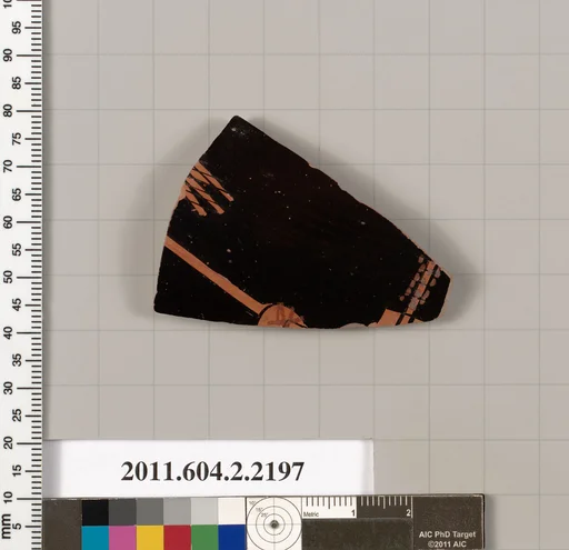 Terracotta fragment of a pot; unglazed on the inside