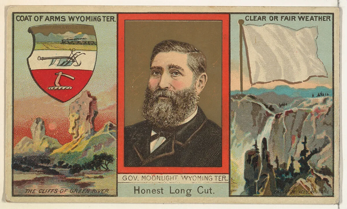 Governor Moonlight, Wyoming Territory, from "Governors, Arms, Etc." series (N133-1), issued by Duke Sons & Co. — W. Duke, Sons & Co.