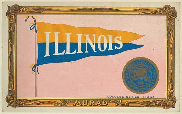 University of Illinois, version one, part of the College Series cabinet cards (T6) — Murad Cigarettes