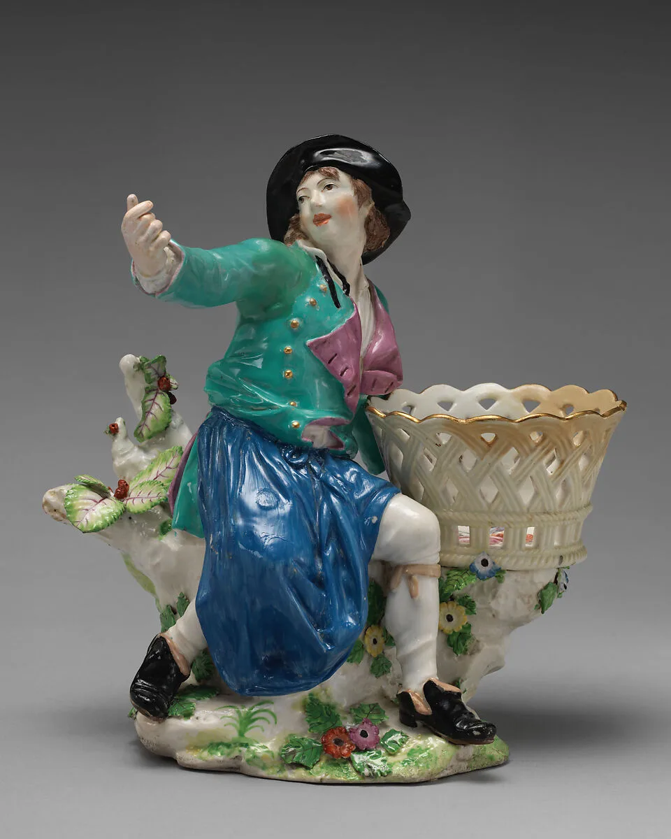 Male fruit seller (one of a pair) — Chelsea Porcelain Manufactory