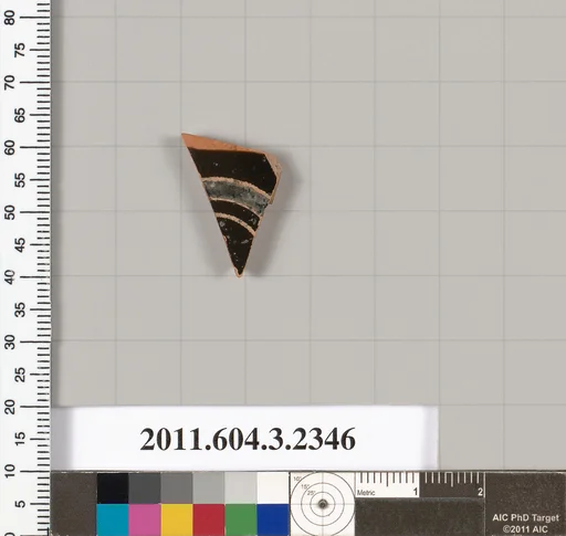 Terracotta fragment of a kylix: eye-cup (drinking cup)