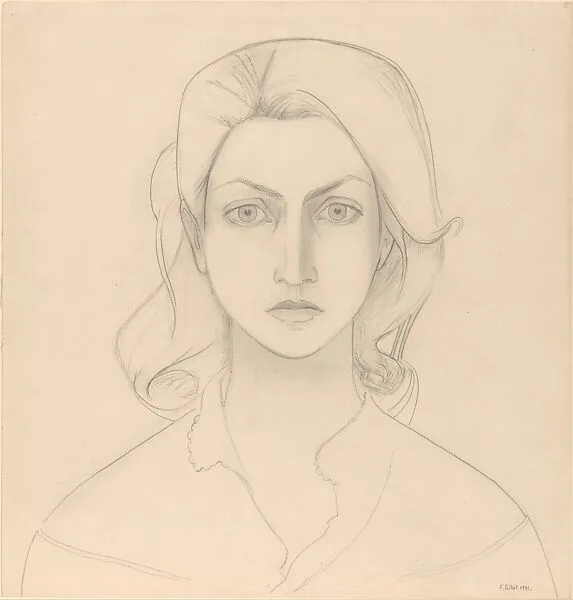 Self-Portrait Full Face — Françoise Gilot