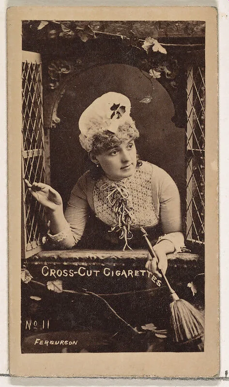 Card Number 11, Fergurson, from the Actors and Actresses series (N145-1) issued by Duke Sons & Co. to promote Cross Cut Cigarettes — W. Duke, Sons & Co.