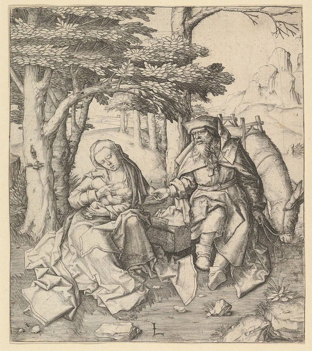 Rest on the Flight Into Egypt — Lucas van Leyden