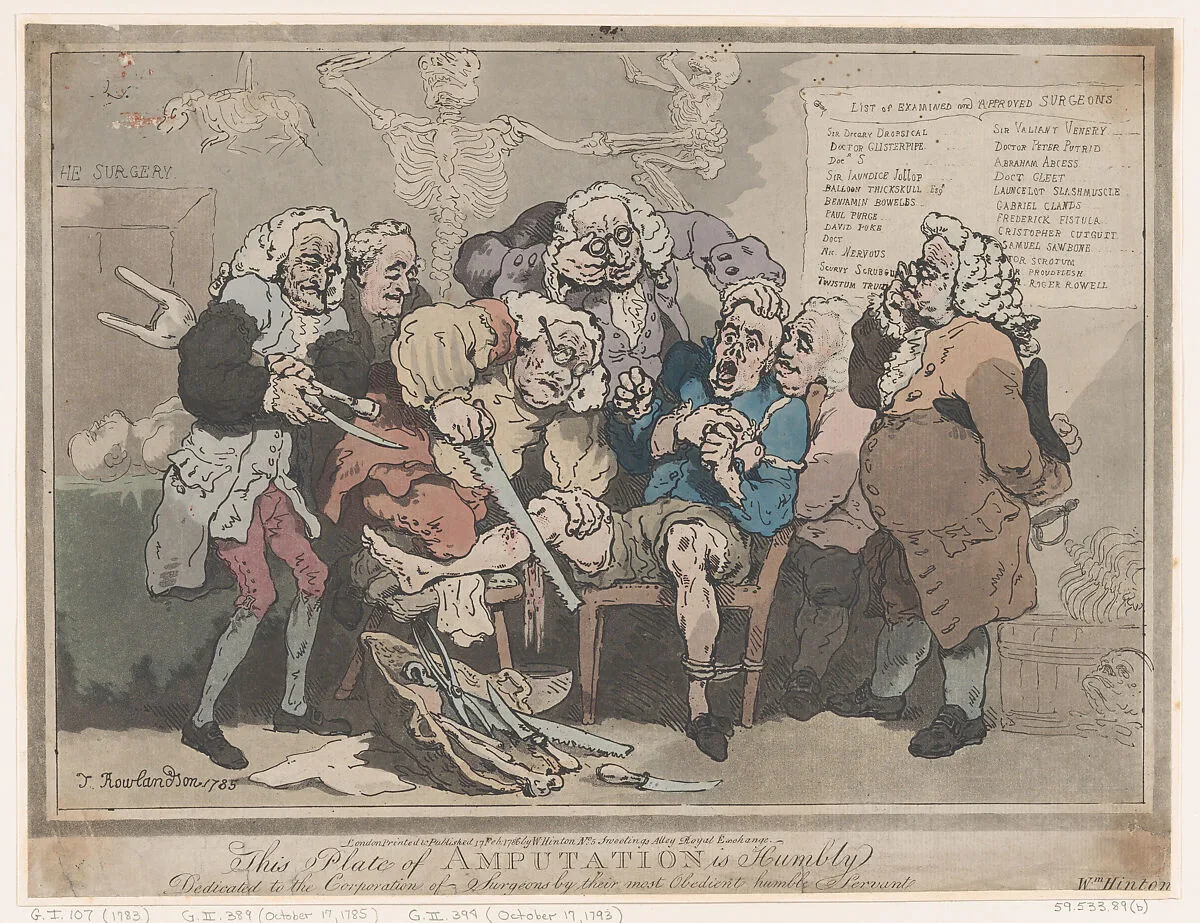 Amputation — Thomas Rowlandson|William Hinton