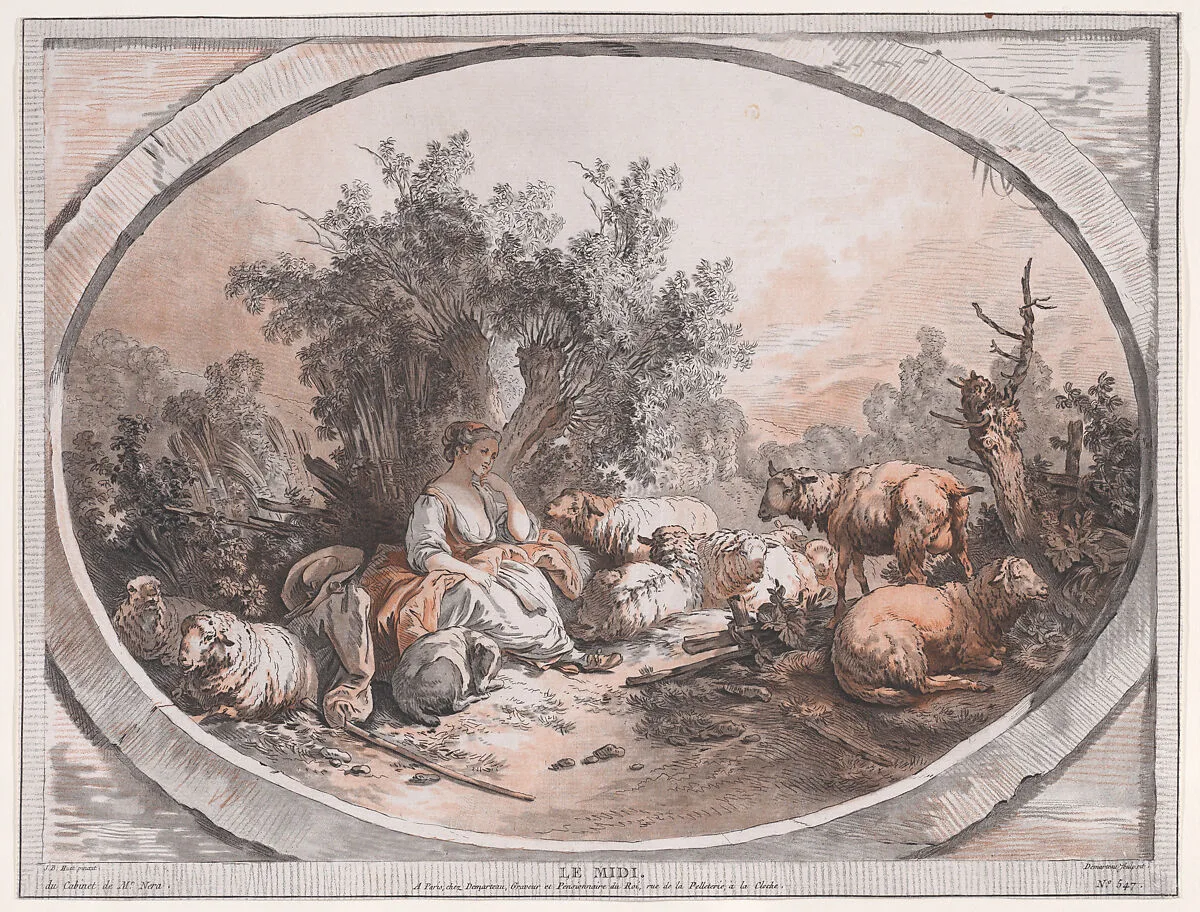 The Four Times of Day: Le Midi — Jean-Baptiste Huet I|Gilles Demarteau