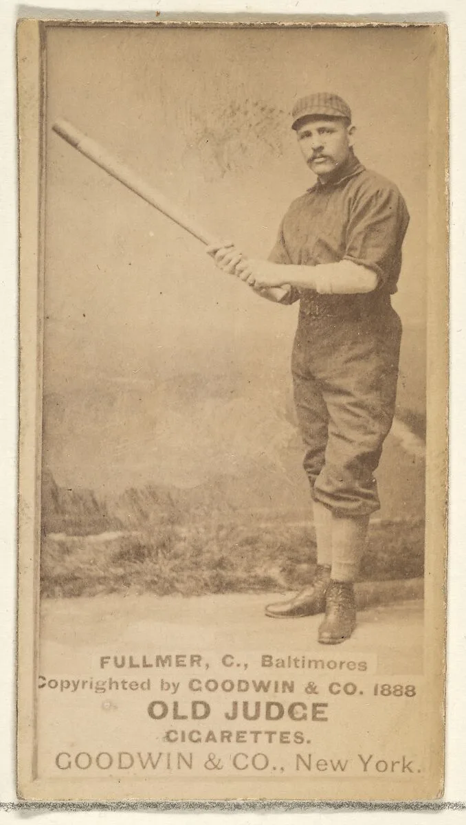 Fullmer, Catcher, Baltimore Orioles, from the Old Judge series (N172) for Old Judge Cigarettes — Goodwin & Company
