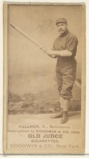 Fullmer, Catcher, Baltimore Orioles, from the Old Judge series (N172) for Old Judge Cigarettes