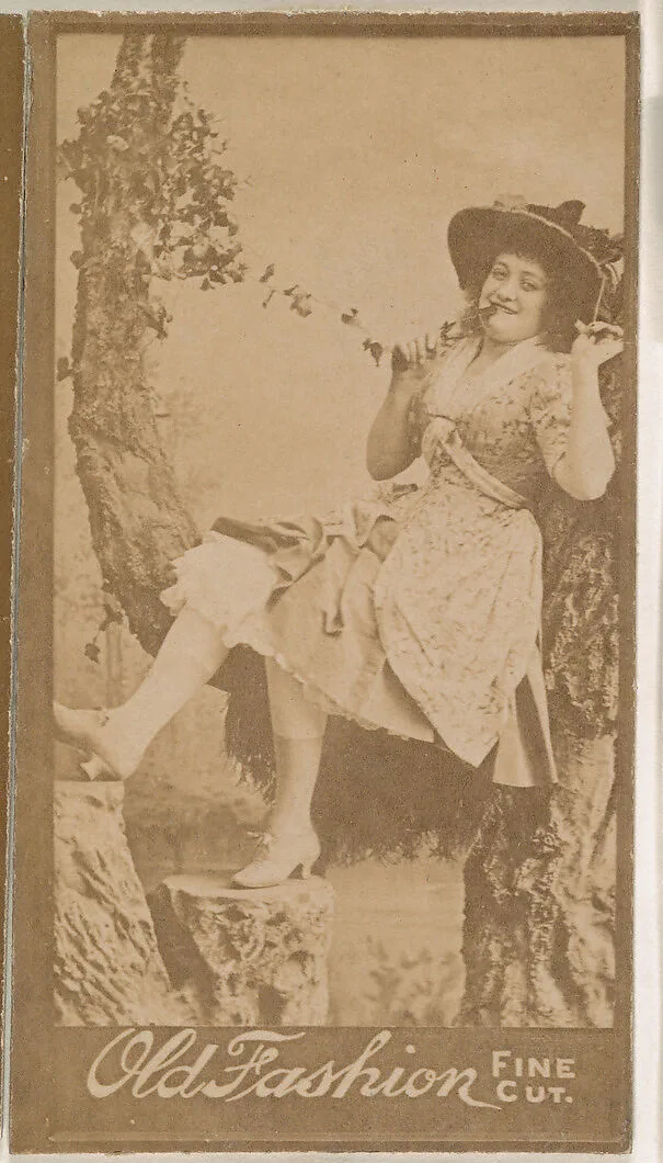 Actress holding ivy vine, from the Actresses series (N664) promoting Old Fashion Fine Cut Tobacco — Unknown