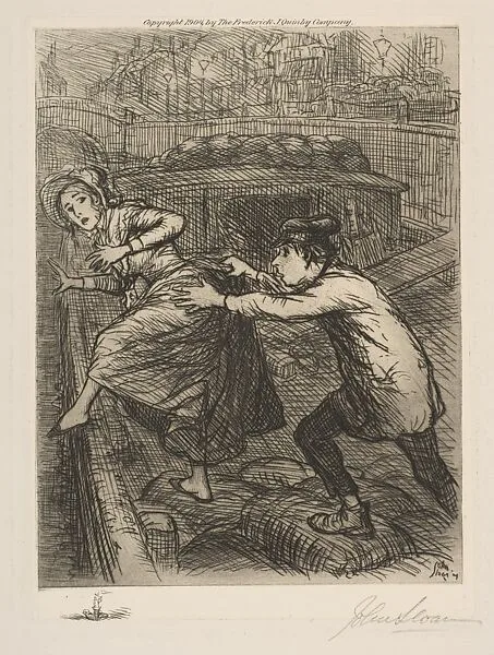 Violette's Suicide Prevented by Chicotin — John Sloan