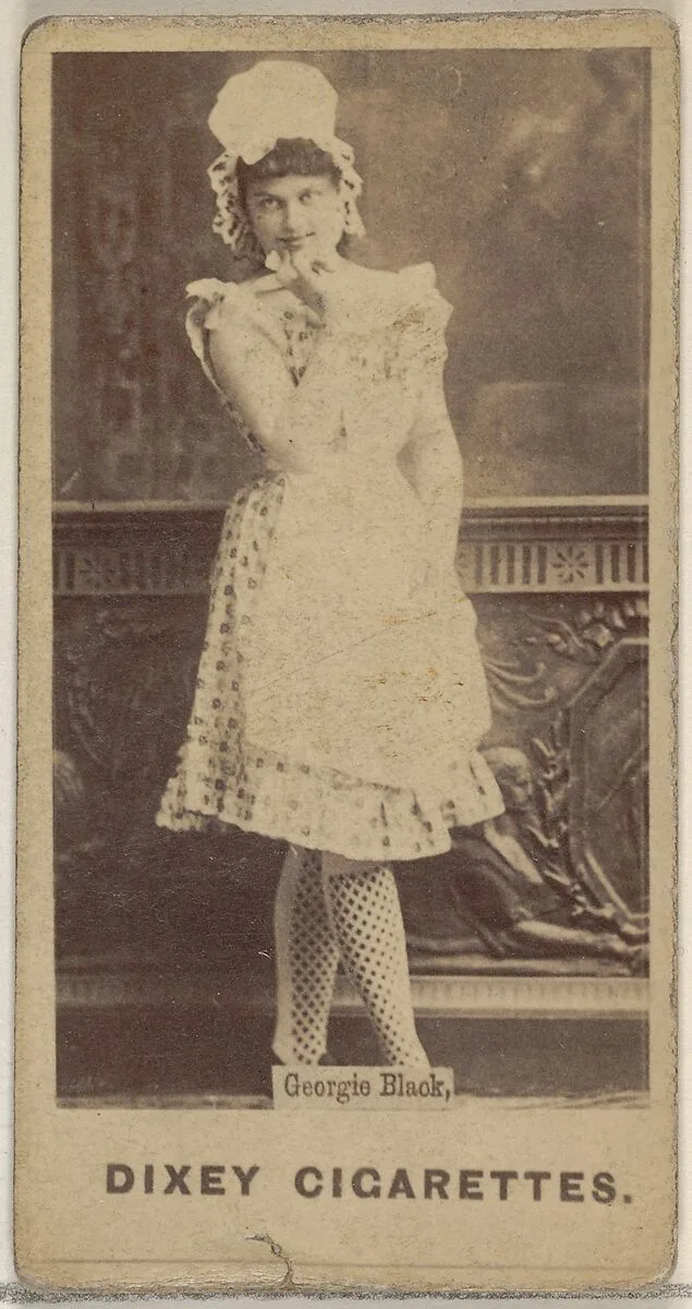 Georgie Black, from the Actors and Actresses series (N45, Type 7) for Dixie Cigarettes — Allen & Ginter