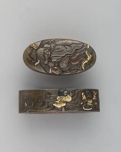 Sword-Hilt Collar and Pommel (Fuchigashira)