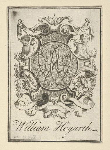 Bookplate inscribed "William Hogarth"