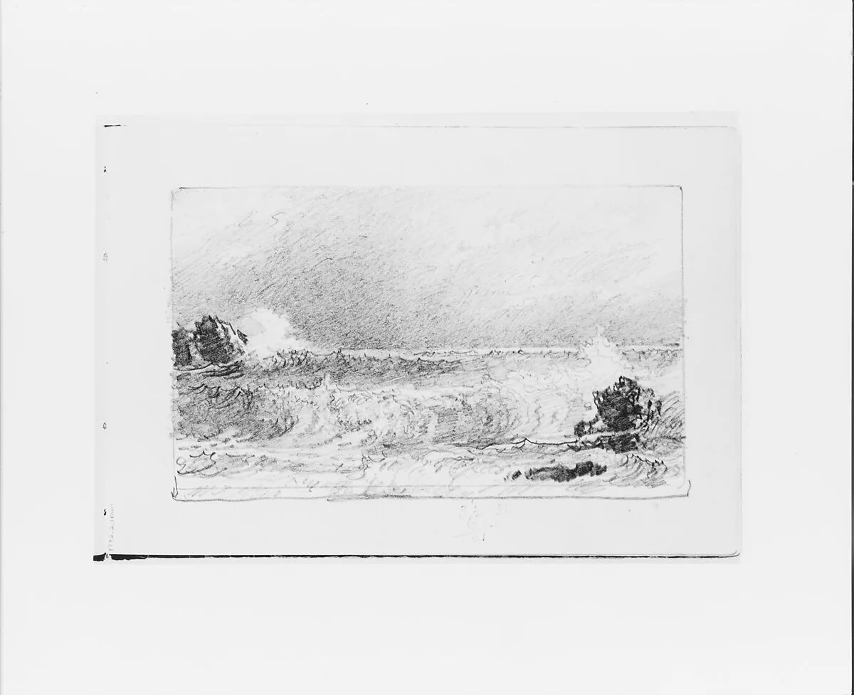 Stormy Sea (from Sketchbook VII) — William Trost Richards