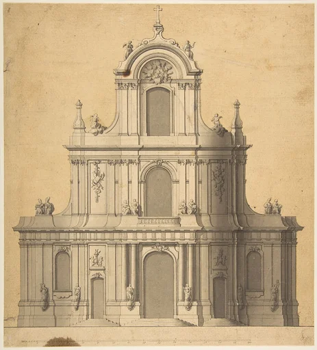 Elevation of West Façade of a Church