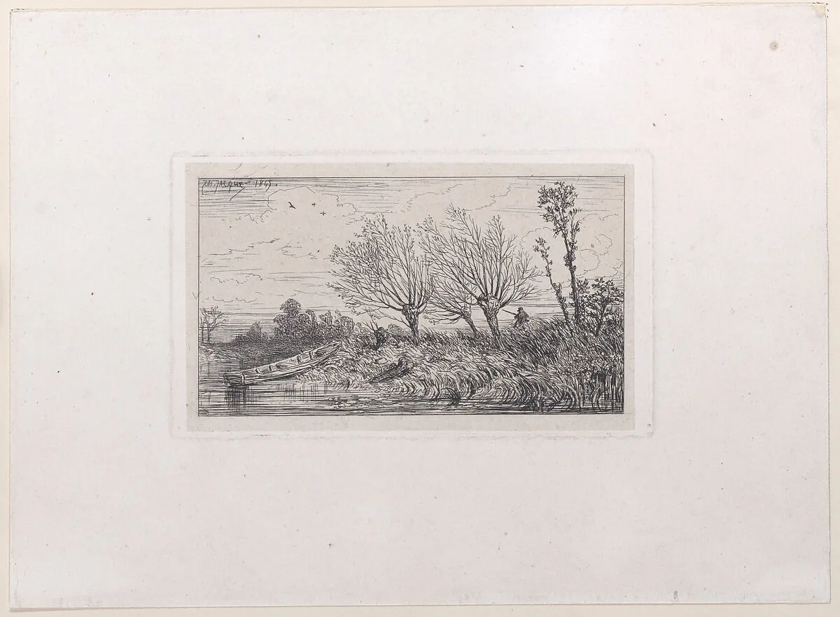 Landscape with Willow Trees — Charles Jacque