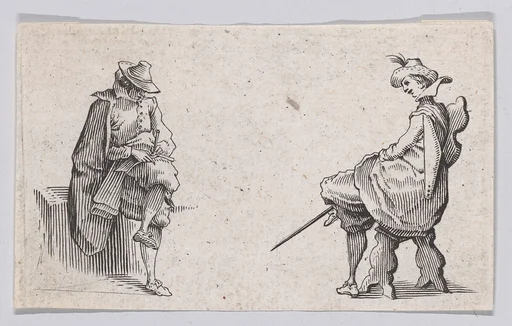Reverse Copy of Les Deux Personnages Assis (The Two Seated People), from "Les Caprices" Series A, The Florence Set