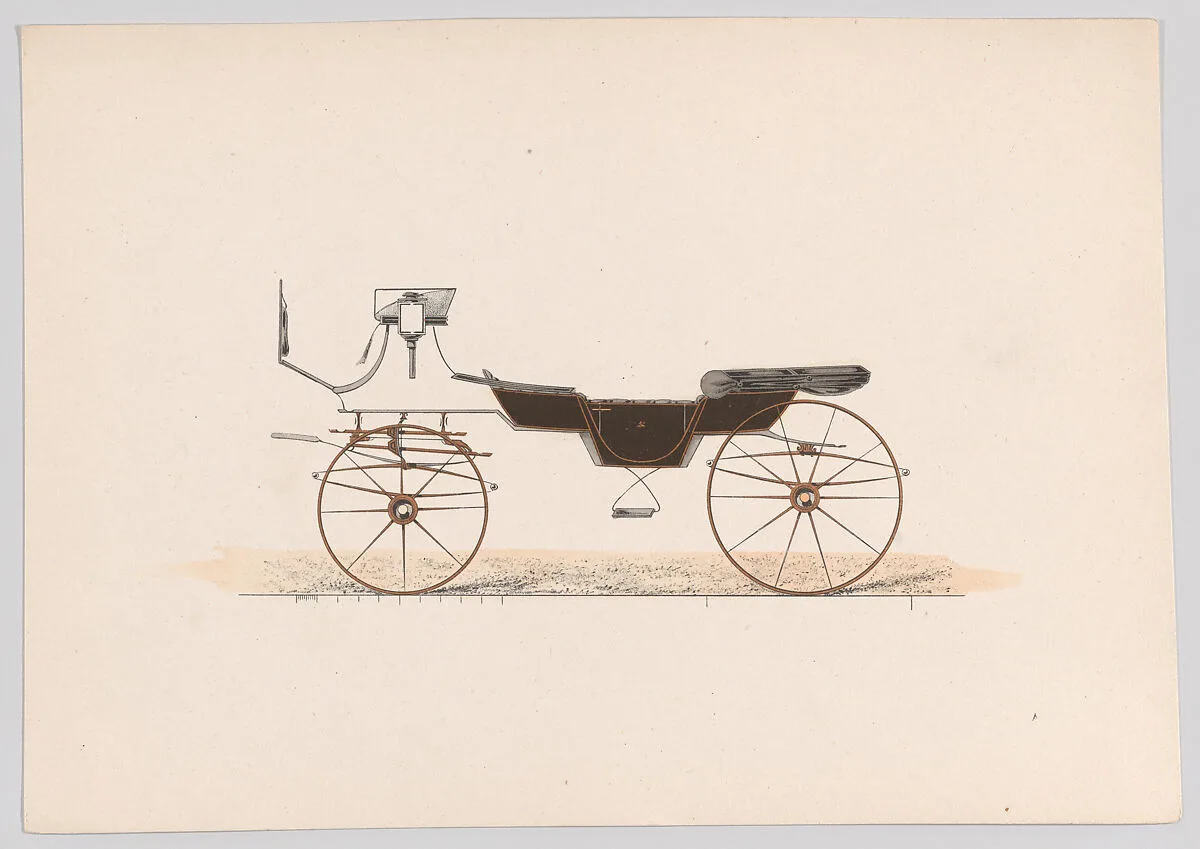 Design for Vis-A-Vis Carriage — Anonymous, French, 19th century