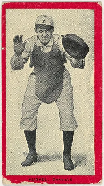 Kunkel, Danville, Virginia League, from the Baseball Players (Red Borders) series (T210) issued by Old Mill Cigarettes — Old Mill Cigarettes, Virginia