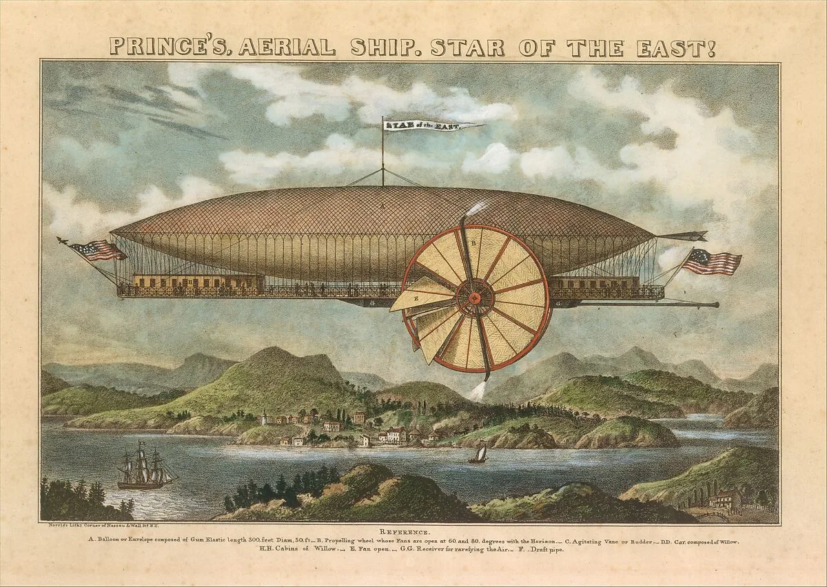 Prince's Aerial Ship. Star of the East! — Norris's Lithography