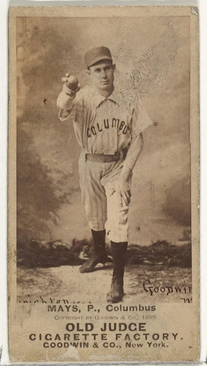 Albert C. "Al" Mays, Pitcher, Cleveland, from the Old Judge series (N172) for Old Judge Cigarettes — Goodwin & Company