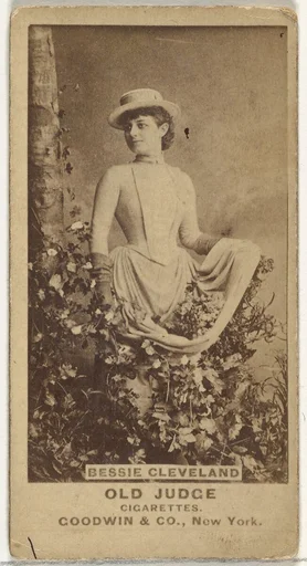 Bessie Cleveland, from the Actors and Actresses series (N171) for Old Judge Cigarettes