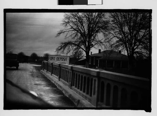 [Roadside Sign for Fort Deposit Military Base, From Moving Car, Mobile Vicinity, Alabama]