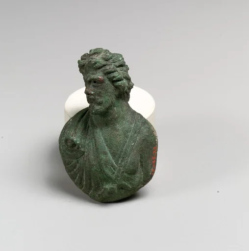 Bronze appliqué in the form of a bust of a barbarian