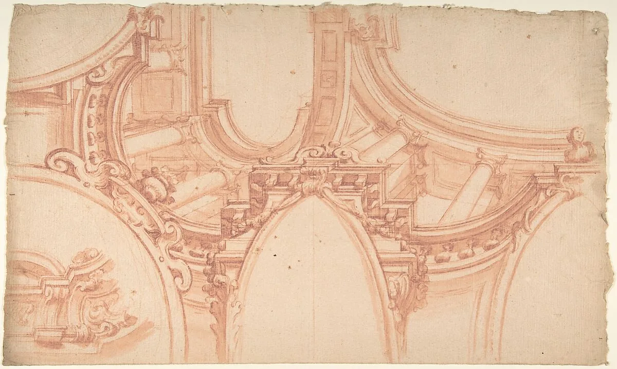 Project for a painting Ceiling — Anonymous, Italian, Piedmontese, 18th century