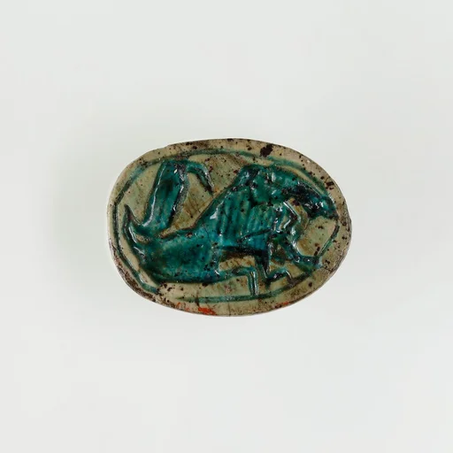 Scarab with Lion and Uraeus